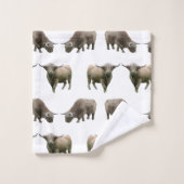 Highland Cow Frenzy Badewanne Handtuch Set (Waschlappen)