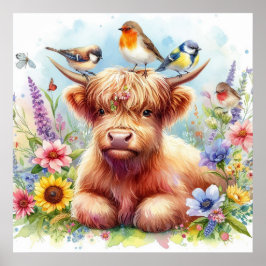 Highland Cow & Friends 4 Poster