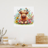 Highland Cow & Friends 5 Poster (Küche)