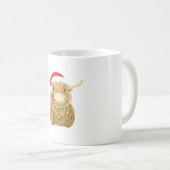 Highland Cow Frohe Weihnachtsschnee T - Shirt Esse Kaffeetasse (VorderseiteRechts)