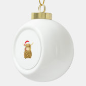Highland Cow Frohe Weihnachtsschnee T - Shirt Esse Keramik Kugel-Ornament (Rechts)