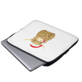 Highland Cow Frohe Weihnachtsschnee T - Shirt Esse Laptopschutzhülle (Vorne Knopf)