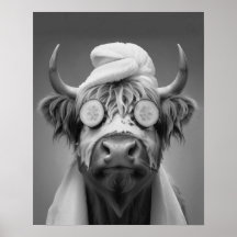 Highland Cow Funny Facial Gesichtsmaske Bad