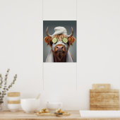 Highland Cow Funny Facial Gesichtsmaske Bad Poster (Küche)