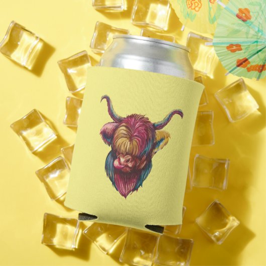 Highland Cow Funny Rainbow Head Design Dosenkühler (In Situ Sommer)