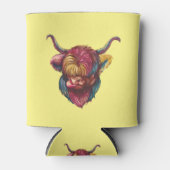 Highland Cow Funny Rainbow Head Design Dosenkühler (Vorderseite)
