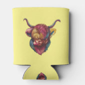 Highland Cow Funny Rainbow Head Design Dosenkühler (Rückseite)
