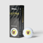 Highland Cow Funny Rainbow Head Design Golfball (Verpackungen)