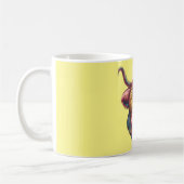 Highland Cow Funny Rainbow Head Design Kaffeetasse (Links)