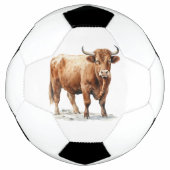 Highland Cow Fußball (Vorderseite)
