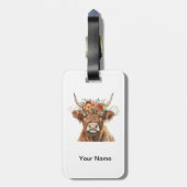 Highland Cow Gepäckanhänger (Rückseite vertikal)
