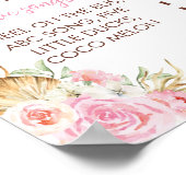 Highland Cow Girl First Birthday Milestone Zeichen Poster (Ecke)