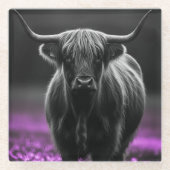 Highland Cow Glasuntersetzer (Vorderseite)