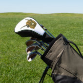 Highland Cow Golden Head Golf Headcover (In SItu)
