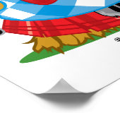 Highland Cow Golf Poster (Ecke)