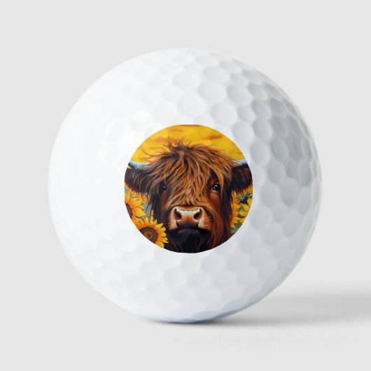 Highland Cow Golfball (Vorderseite)