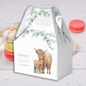 Highland Cow Greenery Boho Farm Animal Baby Shower Geschenkschachtel