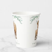Highland Cow Greenery Boho Farm Animal Baby Shower Pappbecher (Rechts)