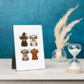 Highland Cow Halloween Funny Fall Spooky Fotoplatte (Seite)
