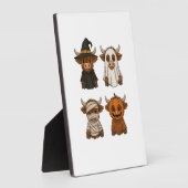 Highland Cow Halloween Funny Fall Spooky Fotoplatte (Seite)