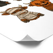 Highland Cow Halloween Funny Fall Spooky Poster (Ecke)