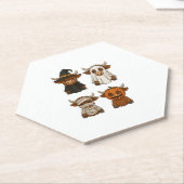 Highland Cow Halloween Funny Fall Spooky Untersetzer (angewinkelt)