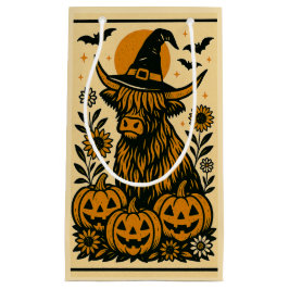 Highland Cow Halloween-Geschenktasche Kleine Geschenktüte