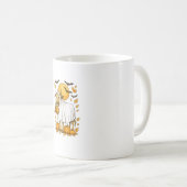Highland Cow Halloween in Ghost Costume Kaffeetasse (VorderseiteRechts)
