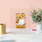 Highland Cow Halloween in Ghost-Kostüm Acrylschild (Hochzeit)