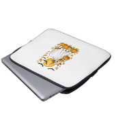 Highland Cow Halloween in Ghost-Kostüm Laptopschutzhülle (Vorne Knopf)