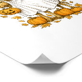 Highland Cow Halloween in Ghost-Kostüm Poster (Ecke)