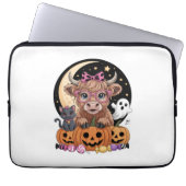 Highland Cow Halloween Spooky Saison Laptopschutzhülle (Vorderseite)