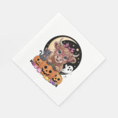 Highland Cow Halloween Spooky Saison Serviette (Ecke)