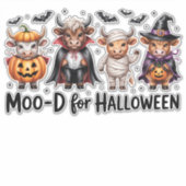 Highland Cow Halloween Spooky Season (2) Aufkleber (Vorderseite)