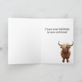Highland Cow Happy Birthday Karte (Innenseite)