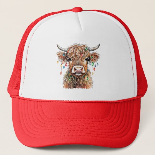 Highland Cow Hat Truckerkappe (Vorderseite)