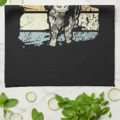 Highland Cow Highland Cows Retro Geschirrtuch (Gefaltet)