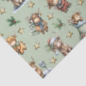 Highland Cow Holiday Parade Seidenpapier (Detail)