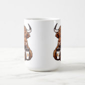 Highland Cow in Jacket Genießen Sie einen gemütlic Kaffeetasse (Mittel)