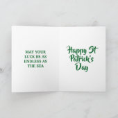 Highland Cow Irish Blessing St. Patricks Day  Karte (Innenseite)