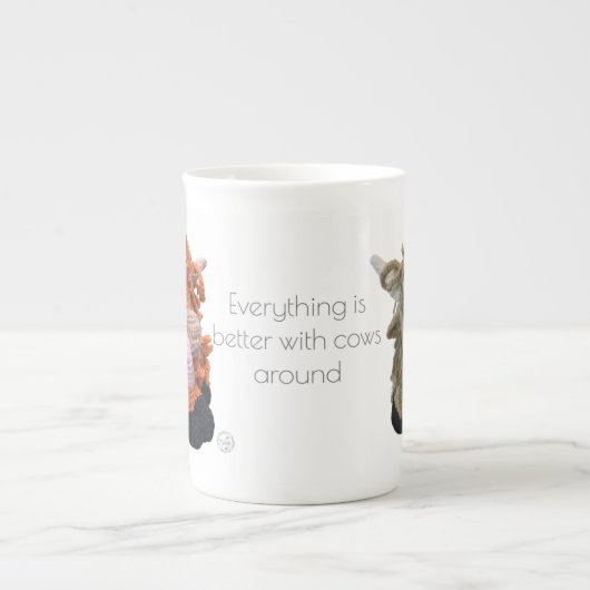 Highland Cow Jumbo-Tasse Porzellantasse (Vorderseite)