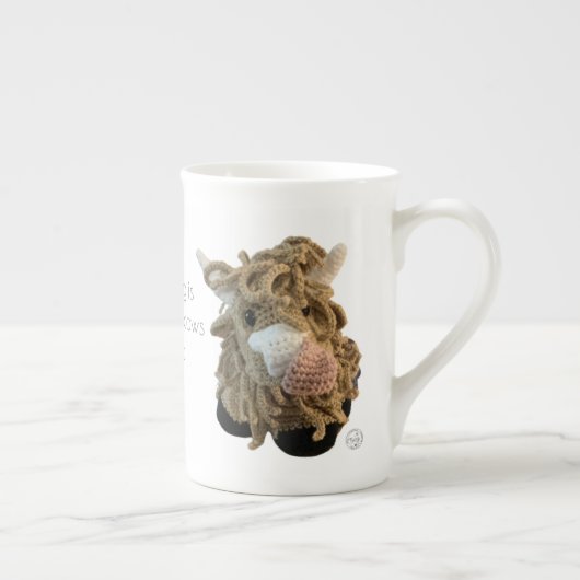 Highland Cow Jumbo-Tasse Porzellantasse (Rechts)