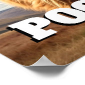 Highland Cow Kacke du ein sonniges Toilettenbad Poster (Ecke)