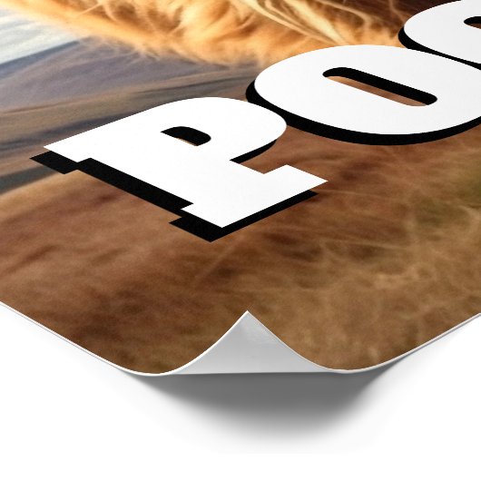 Highland Cow Kacke du ein sonniges Toilettenbad Poster (Ecke)