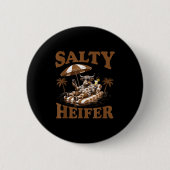 Highland Cow Lovers Salty Heifer Trocal For Women Button (Vorderseite)