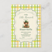 Highland Cow Lucky Little Kleeblatt Diapper Raffl Begleitkarte (Vorderseite)