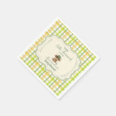 Highland Cow Lucky Little Kleeblatt Serviette (Ecke)