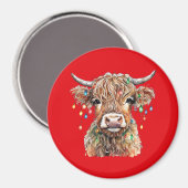 Highland Cow Magnet (Vorderseite/Rückseite)