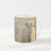 Highland Cow Mattglastasse (VorderseiteRechts)