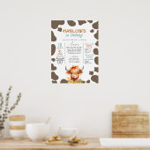 Highland Cow mein erstes Rodeo-Meilenstein Geburts Poster (Küche)